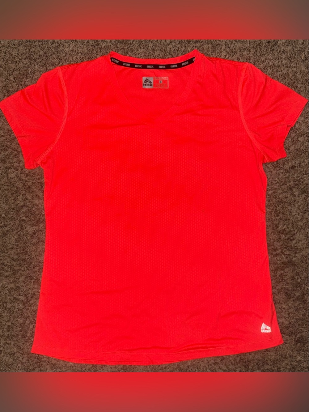RBX Active Performance Women’s Short Sleeve V-Neck Tee - Neon Orange